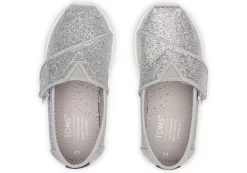 Kinder TOMS *Glitzer Alpargatas Silber