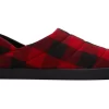 Herren TOMS Hausschuhe*Hausschuhe Ezra Red Buffalo Plaid