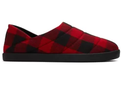 Herren TOMS Hausschuhe*Hausschuhe Ezra Red Buffalo Plaid