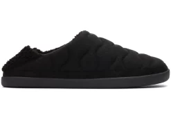 Damen TOMS Hausschuhe*Hausschuhe Ezra Black Quilted Felt