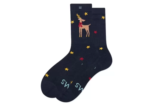 Damen TOMS *Hohe Crew-Socken Mit Rentiermotiv Reindeer Crew