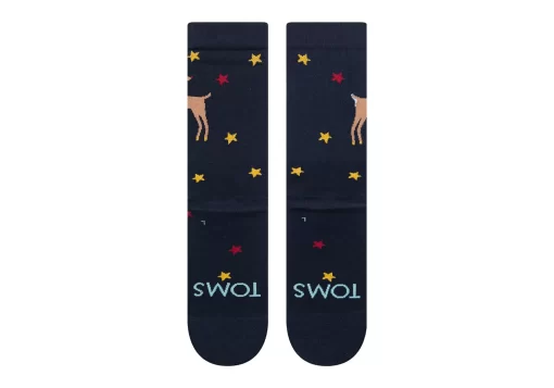 Damen TOMS *Hohe Crew-Socken Mit Rentiermotiv Reindeer Crew