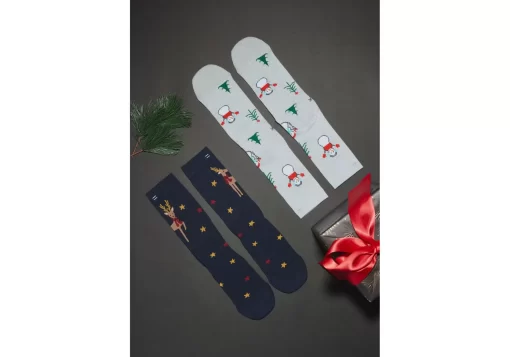 Damen TOMS *Hohe Crew-Socken Mit Rentiermotiv Reindeer Crew