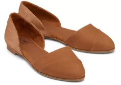 Damen TOMS Ballerinas*Jutti D'Orsay Ballerinas Hellbraunes Leder