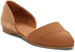 Damen TOMS Ballerinas*Jutti D'Orsay Ballerinas Hellbraunes Leder