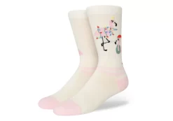 Damen TOMS *Light Cushioned Crew Socks Flamingos White Flamingo