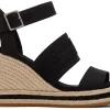 Damen TOMS Heels & Wedges*Madelyn Wedge Sandal Canvas Schwarz