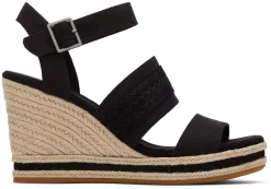 Damen TOMS Heels & Wedges*Madelyn Wedge Sandal Canvas Schwarz