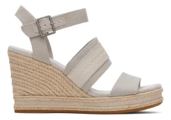 Damen TOMS Heels & Wedges*Madelyn Wedge Sandal Kieselgrauer Canvas