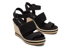 Damen TOMS Heels & Wedges*Madelyn Wedge Sandal Canvas Schwarz