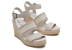 Damen TOMS Heels & Wedges*Madelyn Wedge Sandal Kieselgrauer Canvas