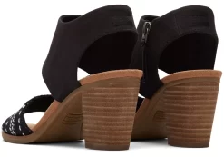 Damen TOMS Heels & Wedges*Majorca Cutout Sandal Schwarz Gewebt