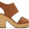 Damen TOMS Heels & Wedges*Majorca Leather Platform Sandal Hellbraunes Leder