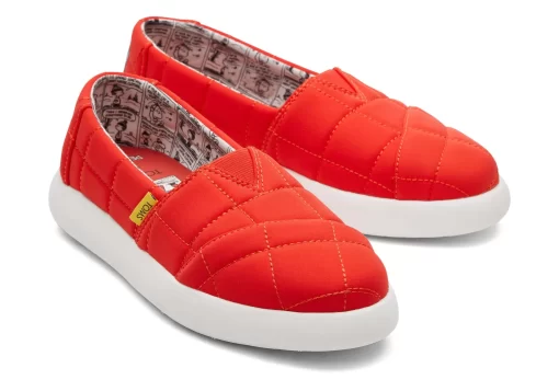 Damen TOMS Sneakers*Mallow Alpargata Snoopy Hausschuche Rot