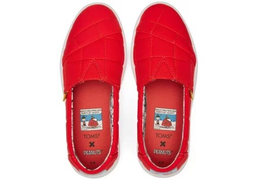 Damen TOMS Sneakers*Mallow Alpargata Snoopy Hausschuche Rot