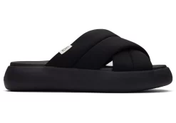 Damen TOMS Slipper*Mallow Cross-Over Repreve® Schwarz/Schwarz