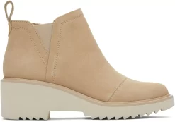 Damen TOMS Stiefeletten*Maude Oatmeal Suede Wedge Boot Suede Oatmeal