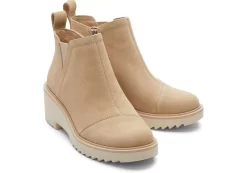 Damen TOMS Stiefeletten*Maude Oatmeal Suede Wedge Boot Suede Oatmeal