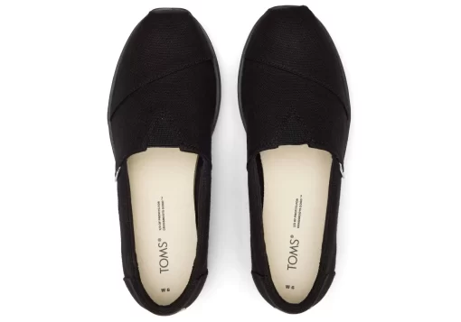 Damen TOMS Slipper*Midform Alpargata Schwarz