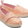 Kinder TOMS *Mini-Alpargata Mit Chunky-Glitzer Pink Glitter