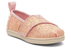 Kinder TOMS *Mini-Alpargata Mit Chunky-Glitzer Pink Glitter