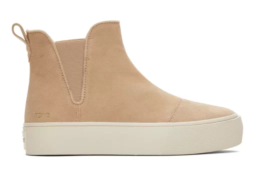 Damen TOMS Sneakers*Plateau-Chelsea-Boots Fenix Suede Oatmeal