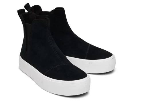 Damen TOMS Sneakers*Plateau-Chelsea-Boots Fenix Schwarz