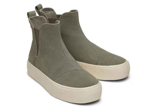 Damen TOMS Sneakers*Plateau-Chelsea-Boots Fenix Vetiver-Grau