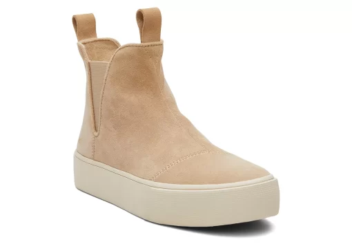 Damen TOMS Sneakers*Plateau-Chelsea-Boots Fenix Suede Oatmeal