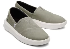 Herren TOMS Sneakers*Rover Trainers Recycled Cotton Vetiver-Graue Recycelte Baumwolle