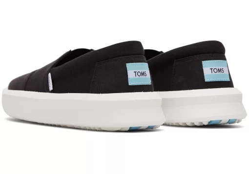 Herren TOMS Sneakers*Rover Trainers Recycled Cotton Schwarze Recycelte Baumwolle