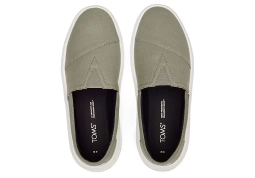 Herren TOMS Sneakers*Rover Trainers Recycled Cotton Vetiver-Graue Recycelte Baumwolle