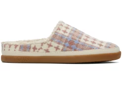 Damen TOMS Alpargata*Sage Plaid-Hausschuh Aus Lammfellimitat Rosa