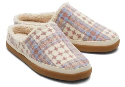 Damen TOMS Alpargata*Sage Plaid-Hausschuh Aus Lammfellimitat Rosa