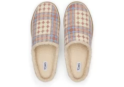 Damen TOMS Alpargata*Sage Plaid-Hausschuh Aus Lammfellimitat Rosa