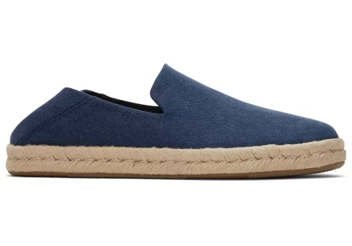 Herren TOMS Espadrilles*Santiago Recycled Cotton Marineblaue Recycelte Baumwolle