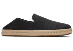 Herren TOMS Espadrilles*Santiago Recycled Cotton Schwarze Recycelte Baumwolle