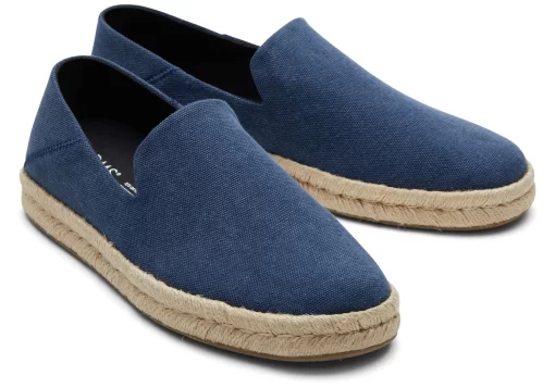 Herren TOMS Espadrilles*Santiago Recycled Cotton Marineblaue Recycelte Baumwolle