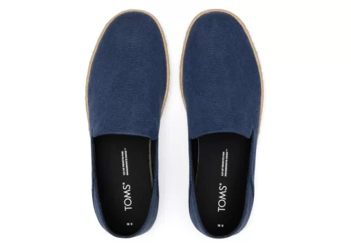 Herren TOMS Espadrilles*Santiago Recycled Cotton Marineblaue Recycelte Baumwolle