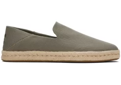 Herren TOMS Espadrilles*Santiago Recycled Cotton Canvas Vetiver-Graue Recycelte Baumwolle