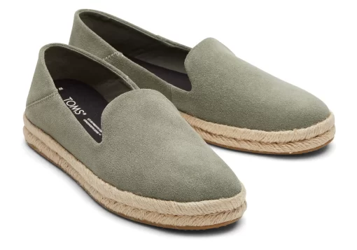 Damen TOMS Espadrilles*Santiago Suede Vetivergraues Wildleder