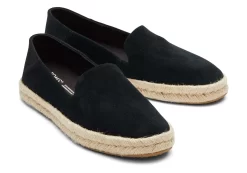 Damen TOMS Espadrilles*Santiago Suede Suede Schwarz