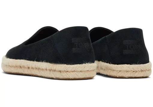 Damen TOMS Espadrilles*Santiago Suede Suede Schwarz