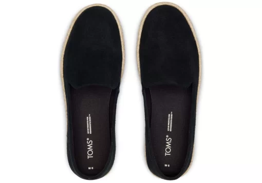 Damen TOMS Espadrilles*Santiago Suede Suede Schwarz