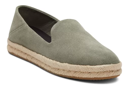 Damen TOMS Espadrilles*Santiago Suede Vetivergraues Wildleder