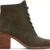 Damen TOMS Heels & Wedges*Schnurstiefel Evelyn Suede Olive