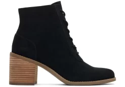 Damen TOMS Heels & Wedges*Schnurstiefel Evelyn Suede Black