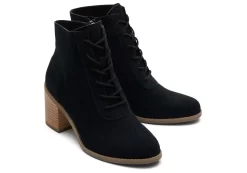 Damen TOMS Heels & Wedges*Schnurstiefel Evelyn Suede Black