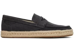 Herren TOMS Espadrilles*Stanford 2.0 Rope Espadrille Schwarze Recycelte Baumwolle