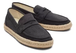 Herren TOMS Espadrilles*Stanford 2.0 Rope Espadrille Schwarze Recycelte Baumwolle